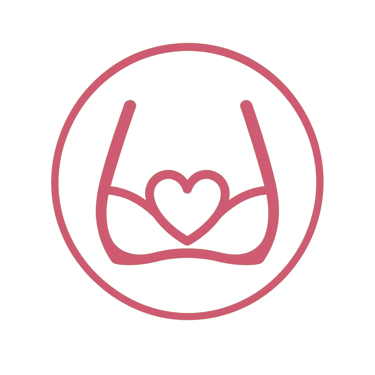 Bra and heart representing a perfect fit